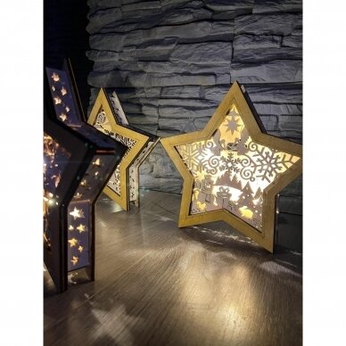 Medinė dekoracija - Kalėdų žvaigždė 3