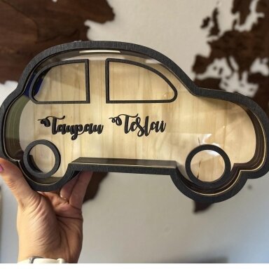 Taupyklė - automobilis (juoda)